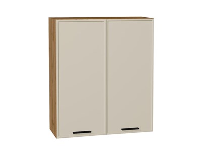Шкаф верхний с 2-мя дверцами Фрейм Дуб Вотан, Cream Silk, 920, 800 В*Ш*Г 920*800*324, фасад МДФ  Cream Silk, корпус  Дуб Вотан ms2510VVT_69830