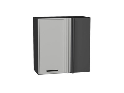 Шкаф верхний прямой угловой Фрейм Graphite, Grey Silk, 720 В*Ш*Г 716*700*345, фасад МДФ  Grey Silk, корпус  Graphite ms2510VVT_68906