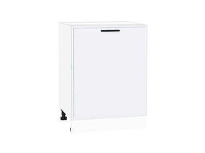 Шкаф нижний с 1-ой дверцей Фрейм Белый, White Silk, 600 В*Ш*Г 816*600*484, фасад МДФ  White Silk, корпус  Белый ms2510VVT_66943