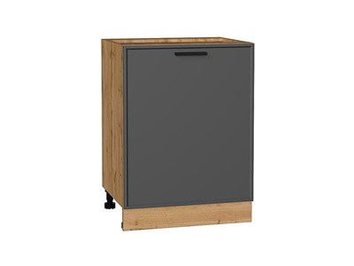 Шкаф нижний с 1-ой дверцей Фрейм Дуб Вотан, Stormy Silk, 600 В*Ш*Г 816*600*484, фасад МДФ  Stormy Silk, корпус  Дуб Вотан ms2510VVT_69125
