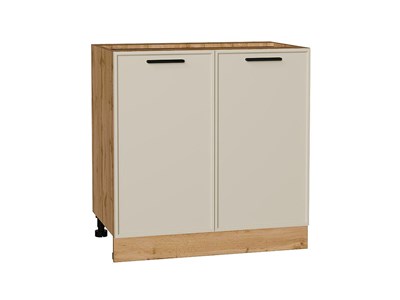 Шкаф нижний с 2-мя дверцами Фрейм Дуб Вотан, Cream Silk, 800 В*Ш*Г 816*800*484, фасад МДФ  Cream Silk, корпус  Дуб Вотан ms2510VVT_69902