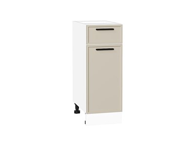 Шкаф нижний с 1-ой дверцей и ящиком Фрейм Белый, Cream Silk, 300 В*Ш*Г 816*300*484, фасад МДФ  Cream Silk, корпус  Белый ms2510VVT_69869