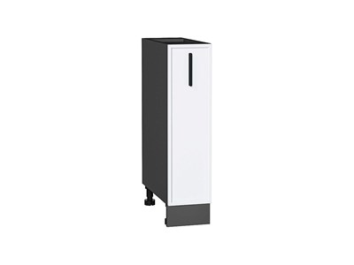 Шкаф нижний бутылочница Фрейм Graphite, White Silk, 200 В*Ш*Г 816*200*484, фасад МДФ  White Silk, корпус  Graphite ms2510VVT_66927