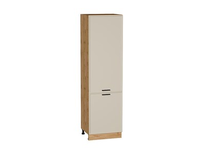 Шкаф пенал с 2-мя дверцами Фрейм Дуб Вотан, Cream Silk, 2140, 600 В*Ш*Г 2132*600*580, фасад МДФ  Cream Silk, корпус  Дуб Вотан ms2510VVT_69949
