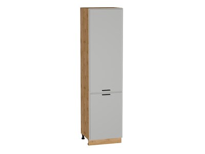 Шкаф пенал с 2-мя дверцами Фрейм Дуб Вотан, Grey Silk, 2340, 600 В*Ш*Г 2336*600*580, фасад МДФ  Grey Silk, корпус  Дуб Вотан ms2510VVT_69218