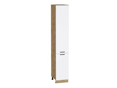 Шкаф пенал с 2-мя дверцами Фрейм Дуб Вотан, White Silk, 2340, 400 В*Ш*Г 2336*400*580, фасад МДФ  White Silk, корпус  Дуб Вотан ms2510VVT_67003