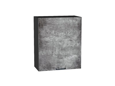 Шкаф верхний с 1-ой дверцей Флэт Graphite, Temple Stone 2S, 720, 600 В*Ш*Г 716*600*318, фасад ЛДСП  Temple Stone 2S, корпус  Graphite ms2510VVT_52630