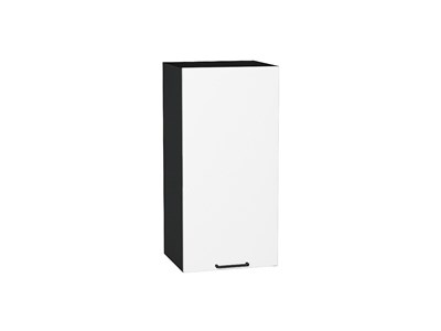Шкаф верхний с 1-ой дверцей Флэт Graphite, White In 2S, 720, 350 В*Ш*Г 716*350*318, фасад ЛДСП  White In 2S, корпус  Graphite ms2510VVT_65151