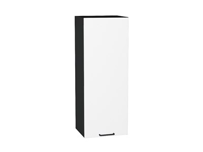 Шкаф верхний с 1-ой дверцей Флэт Graphite, White In 2S, 920, 350 В*Ш*Г 920*350*318, фасад ЛДСП  White In 2S, корпус  Graphite ms2510VVT_65152