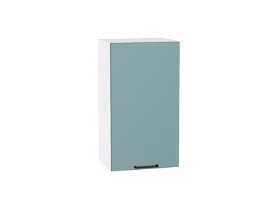 Шкаф верхний с 1-ой дверцей Флэт Белый, Grey-green In 2S, 720, 400 В*Ш*Г 716*400*318, фасад ЛДСП  Grey-green In 2S, корпус  Белый ms2510VVT_56896