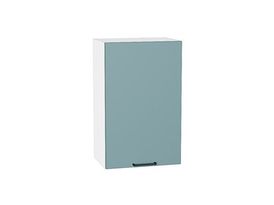 Шкаф верхний с 1-ой дверцей Флэт Белый, Grey-green In 2S, 720, 450 В*Ш*Г 716*450*318, фасад ЛДСП  Grey-green In 2S, корпус  Белый ms2510VVT_56897