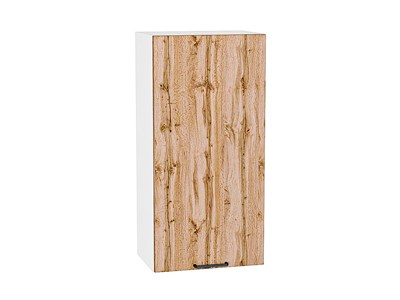 Шкаф верхний с 1-ой дверцей Флэт Белый, Wotan Oak 2S, 920, 450 В*Ш*Г 920*450*318, фасад ЛДСП  Wotan Oak 2S, корпус  Белый ms2510VVT_52603