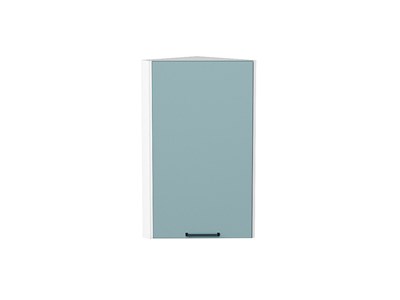 Шкаф верхний торцевой Флэт Белый, Grey-green In 2S, 720 В*Ш*Г 716*300*306, фасад ЛДСП  Grey-green In 2S, корпус  Белый ms2510VVT_56924