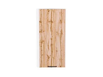 Шкаф верхний торцевой Флэт Белый, Wotan Oak 2S, 920 В*Ш*Г 920*300*306, фасад ЛДСП  Wotan Oak 2S, корпус  Белый ms2510VVT_52653