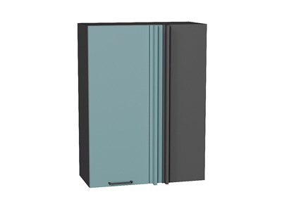 Шкаф верхний прямой угловой Флэт Graphite, Grey-green In 2S, 920 В*Ш*Г 920*700*345, фасад ЛДСП  Grey-green In 2S, корпус  Graphite ms2510VVT_60277