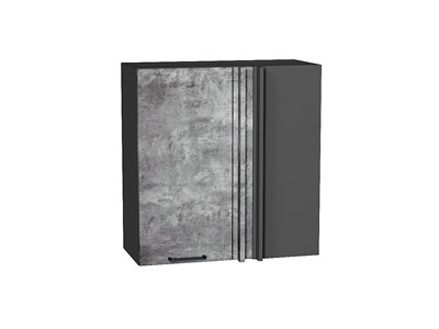 Шкаф верхний прямой угловой Флэт Graphite, Temple Stone 2S, 720, 700 В*Ш*Г 716*700*345, фасад ЛДСП  Temple Stone 2S, корпус  Graphite ms2510VVT_60284