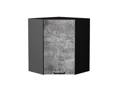 Шкаф верхний угловой Флэт Graphite, Temple Stone 2S, 720 В*Ш*Г 716*600*600, фасад ЛДСП  Temple Stone 2S, корпус  Graphite ms2510VVT_52666