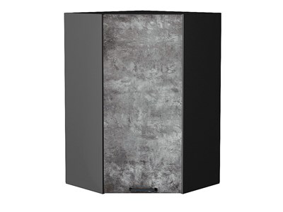 Шкаф верхний угловой Флэт Graphite, Temple Stone 2S, 920 В*Ш*Г 920*600*600, фасад ЛДСП  Temple Stone 2S, корпус  Graphite ms2510VVT_52667