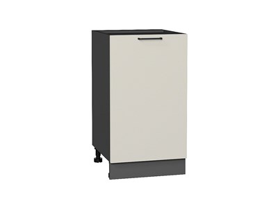 Шкаф нижний с 1-ой дверцей Флэт Graphite, Cashmere In 2S, 450 В*Ш*Г 816*450*478, фасад ЛДСП  Cashmere In 2S, корпус  Graphite ms2510VVT_55796