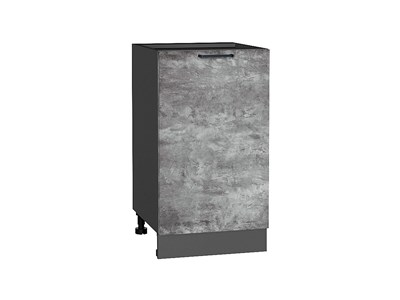 Шкаф нижний с 1-ой дверцей Флэт Graphite, Temple Stone 2S, 450 В*Ш*Г 816*450*478, фасад ЛДСП  Temple Stone 2S, корпус  Graphite ms2510VVT_52709