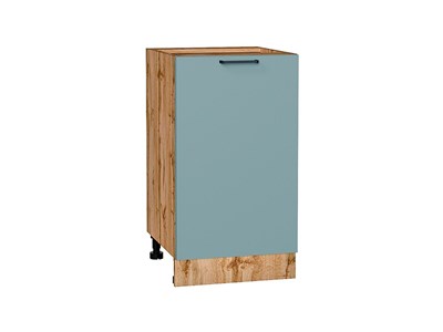 Шкаф нижний с 1-ой дверцей Флэт Дуб Вотан, Grey-green In 2S, 450 В*Ш*Г 816*450*478, фасад ЛДСП  Grey-green In 2S, корпус  Дуб Вотан ms2510VVT_62543