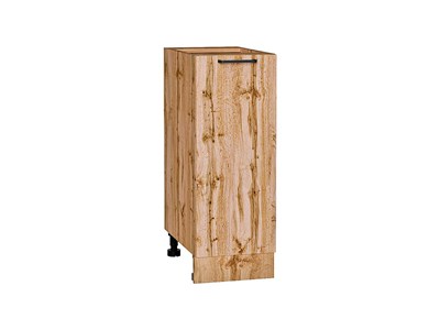Шкаф нижний с 1-ой дверцей Флэт Дуб Вотан, Wotan Oak 2S, 300 В*Ш*Г 816*300*478, фасад ЛДСП  Wotan Oak 2S, корпус  Дуб Вотан ms2510VVT_62532