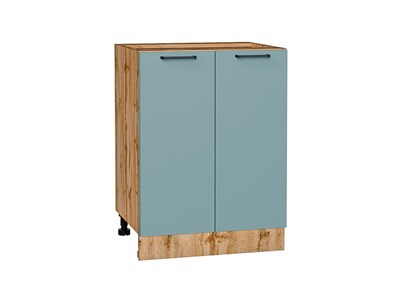 Шкаф нижний с 2-мя дверцами Флэт Дуб Вотан, Grey-green In 2S, 600 В*Ш*Г 816*600*478, фасад ЛДСП  Grey-green In 2S, корпус  Дуб Вотан ms2510VVT_62568