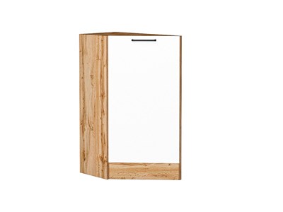 Шкаф нижний торцевой Флэт Дуб Вотан, White In 2S В*Ш*Г 816*296*552, фасад ЛДСП  White In 2S, корпус  Дуб Вотан ms2510VVT_62599