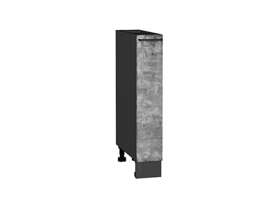 Шкаф нижний бутылочница Флэт Graphite, Temple Stone 2S, 150 В*Ш*Г 816*150*478, фасад ЛДСП  Temple Stone 2S, корпус  Graphite ms2510VVT_52674