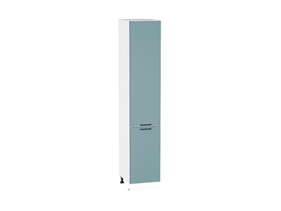 Шкаф пенал с 2-мя дверцами Флэт Белый, Grey-green In 2S, 2140, 400 В*Ш*Г 2132*400*574, фасад ЛДСП  Grey-green In 2S, корпус  Белый ms2510VVT_56980