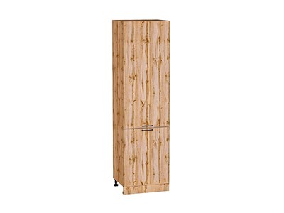 Шкаф пенал с 2-мя дверцами Флэт Дуб Вотан, Wotan Oak 2S, 2140, 600 В*Ш*Г 2132*600*574, фасад ЛДСП  Wotan Oak 2S, корпус  Дуб Вотан ms2510VVT_62642