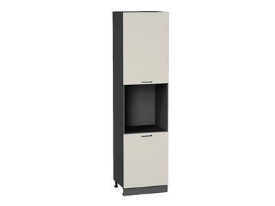Шкаф пенал с 2-мя дверцами под технику Флэт Graphite, Cashmere In 2S, 2340 В*Ш*Г 2336*600*574, фасад ЛДСП  Cashmere In 2S, корпус  Graphite ms2510VVT_55850