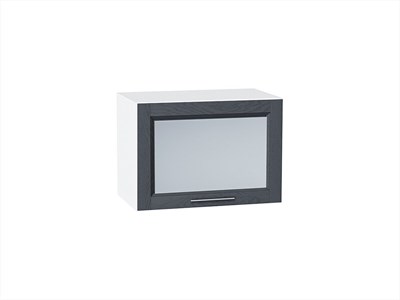Шкаф верхний горизонтальный остекленный Сканди Белый, Graphite Softwood, 500 В*Ш*Г 358*500*320, фасад МДФ/Стекло  Graphite Softwood, корпус  Белый ms2510VVT_41267