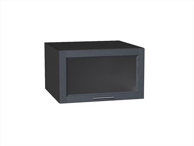 Шкаф верхний горизонтальный остекленный глубокий Сканди Graphite, Graphite Softwood, 600 В*Ш*Г 358*600*576, фасад МДФ/Стекло  Graphite Softwood, корпус  Graphite ms2510VVT_45361