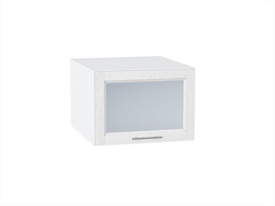 Шкаф верхний горизонтальный остекленный глубокий Сканди Белый, White Softwood, 500 В*Ш*Г 358*500*576, фасад МДФ/Стекло  White Softwood, корпус  Белый ms2510VVT_56130