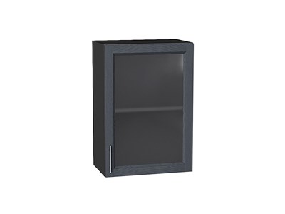 Шкаф верхний с 1-ой остекленной дверцей Сканди Graphite, Graphite Softwood, 720, 500 В*Ш*Г 716*500*320, фасад МДФ/Стекло  Graphite Softwood, корпус  Graphite ms2510VVT_41462