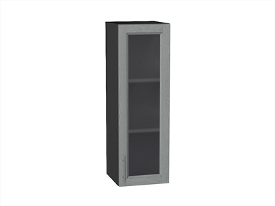 Шкаф верхний с 1-ой остекленной дверцей Сканди Graphite, Grey Softwood, 920, 300 В*Ш*Г 920*300*320, фасад МДФ/Стекло  Grey Softwood, корпус  Graphite ms2510VVT_41475