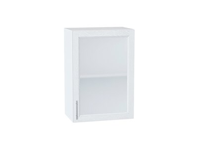 Шкаф верхний с 1-ой остекленной дверцей Сканди Белый, White Softwood, 720, 500 В*Ш*Г 716*500*320, фасад МДФ/Стекло  White Softwood, корпус  Белый ms2510VVT_56183
