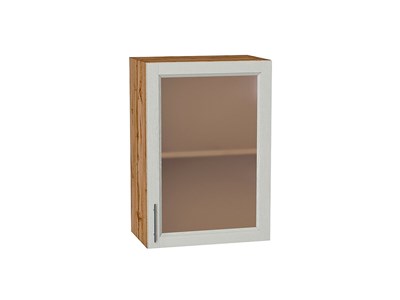 Шкаф верхний с 1-ой остекленной дверцей Сканди Дуб Вотан, Cappuccino Softwood, 720, 500 В*Ш*Г 716*500*320, фасад МДФ/Стекло  Cappuccino Softwood, корпус  Дуб Вотан ms2510VVT_62920