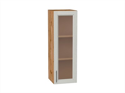 Шкаф верхний с 1-ой остекленной дверцей Сканди Дуб Вотан, Cappuccino Softwood, 920, 300 В*Ш*Г 920*300*320, фасад МДФ/Стекло  Cappuccino Softwood, корпус  Дуб Вотан ms2510VVT_62921