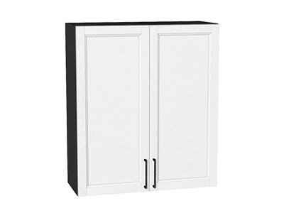 Шкаф верхний с 2-мя дверцами Сканди Graphite, White Silkwood, 920, 800 В*Ш*Г 920*800*320, фасад МДФ  White Silkwood, корпус  Graphite ms2510VVT_70215