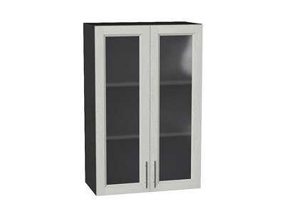 Шкаф верхний с 2-мя остекленными дверцами Сканди Graphite, Cappuccino Softwood, 920, 600 В*Ш*Г 920*600*320, фасад МДФ/Стекло  Cappuccino Softwood, корпус  Graphite ms2510VVT_41658