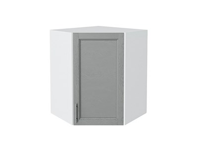 Шкаф верхний угловой Сканди Белый, Grey Softwood, 720 В*Ш*Г 716*600*600, фасад МДФ  Grey Softwood, корпус  Белый ms2510VVT_41683