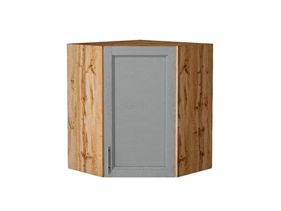 Шкаф верхний угловой Сканди Дуб Вотан, Grey Softwood, 720 В*Ш*Г 716*600*600, фасад МДФ  Grey Softwood, корпус  Дуб Вотан ms2510VVT_62978