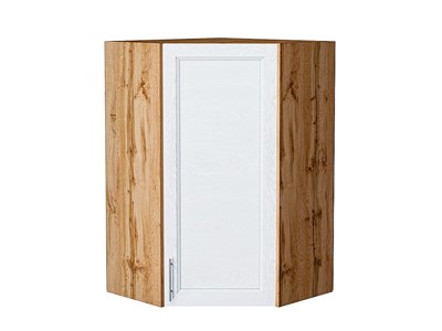Шкаф верхний угловой Сканди Дуб Вотан, White Softwood, 920 В*Ш*Г 920*600*600, фасад МДФ  White Softwood, корпус  Дуб Вотан ms2510VVT_62975