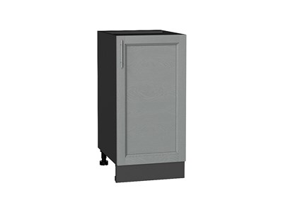 Шкаф нижний с 1-ой дверцей Сканди Graphite, Grey Softwood, 400 В*Ш*Г 816*400*480, фасад МДФ  Grey Softwood, корпус  Graphite ms2510VVT_41817