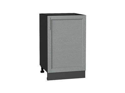Шкаф нижний с 1-ой дверцей Сканди Graphite, Grey Softwood, 500 В*Ш*Г 816*500*480, фасад МДФ  Grey Softwood, корпус  Graphite ms2510VVT_41839
