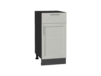 Шкаф нижний с 1-ой дверцей и ящиком Сканди Graphite, Cappuccino Softwood, 400 В*Ш*Г 816*400*480, фасад МДФ  Cappuccino Softwood, корпус  Graphite ms2510VVT_41868