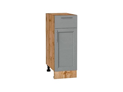 Шкаф нижний с 1-ой дверцей и ящиком Сканди Дуб Вотан, Grey Softwood, 300 В*Ш*Г 816*300*480, фасад МДФ  Grey Softwood, корпус  Дуб Вотан ms2510VVT_62996