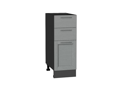 Шкаф нижний с 3-мя ящиками Сканди Graphite, Grey Softwood, 300 В*Ш*Г 816*300*480, фасад МДФ  Grey Softwood, корпус  Graphite ms2510VVT_41894
